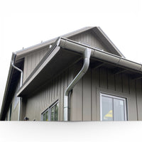Galvanized steel half round gutter and outlet