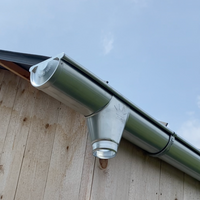 20 FT Galvanized Steel Half Round Gutter | 6" Wide X 20' Long