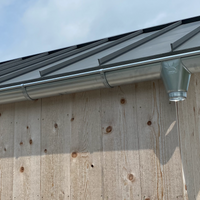 20 FT Galvanized Steel Half Round Gutter | 6" Wide X 20' Long