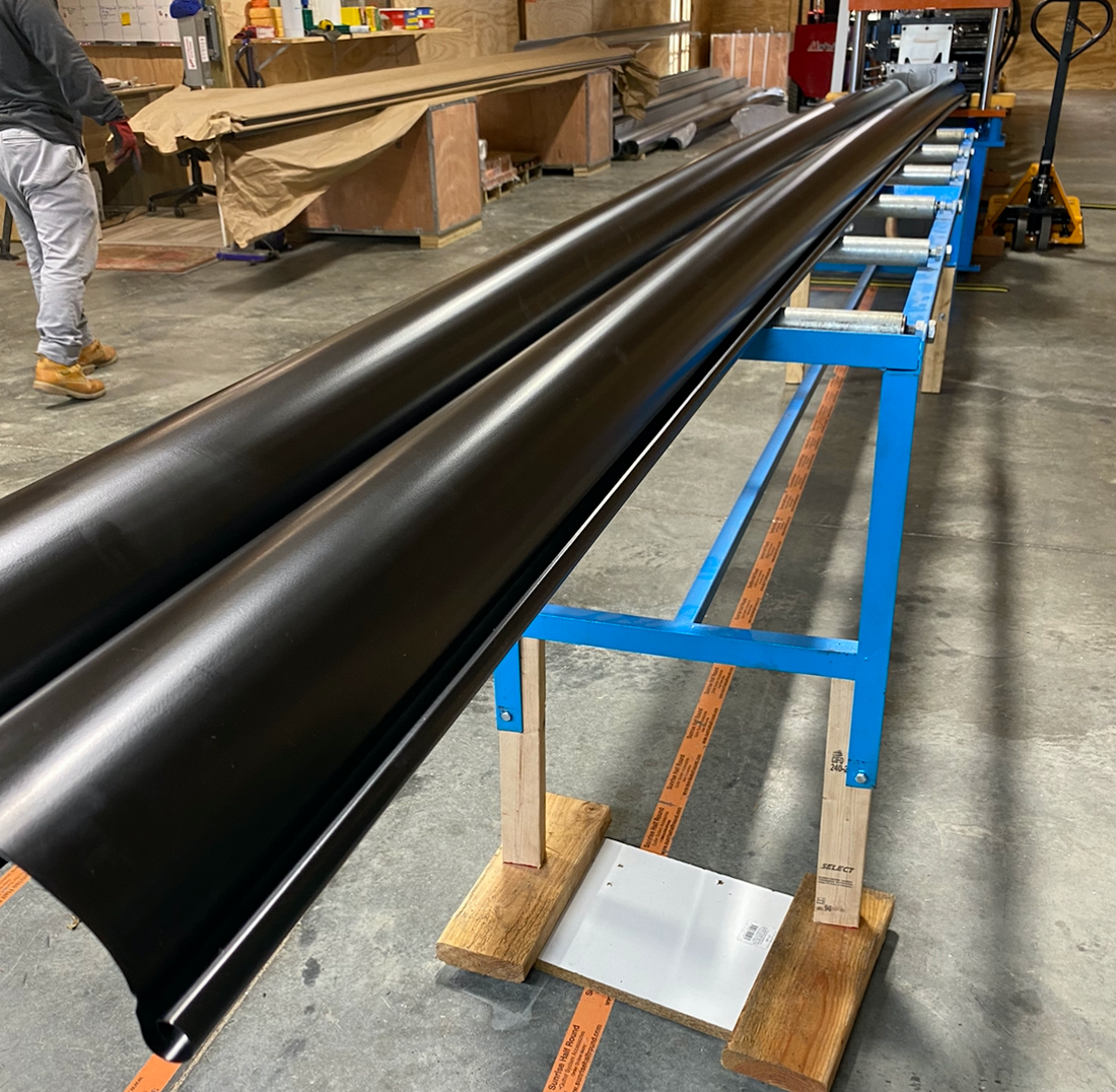 20 FT Painted Galvanized Steel Gutter | 6" Painted Half Round Gutter
