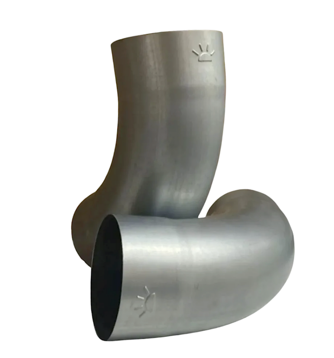 4" Galvanized Steel Elbow | Sunrise Welded Seam 72° Plain Elbow