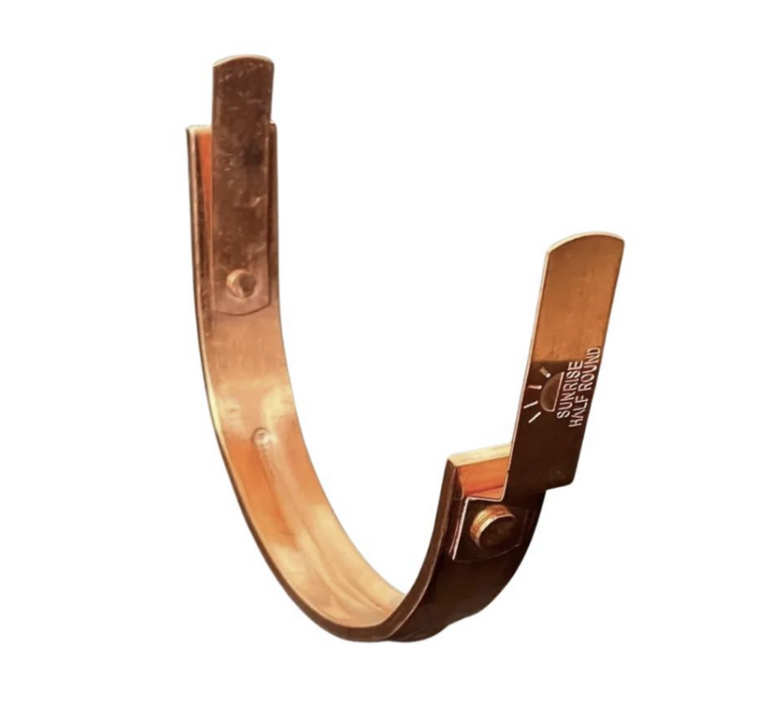 6" Copper Half Round Gutter Hanger | Sunrise Half Round Gutter Bracket