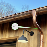 Copper Downspout Connection Piece | 4inch Diameter