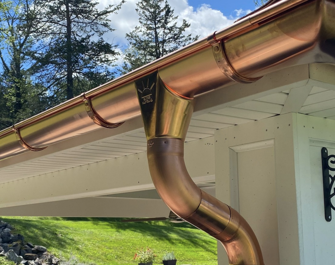 Copper Downspout Connection Piece | 4inch Diameter