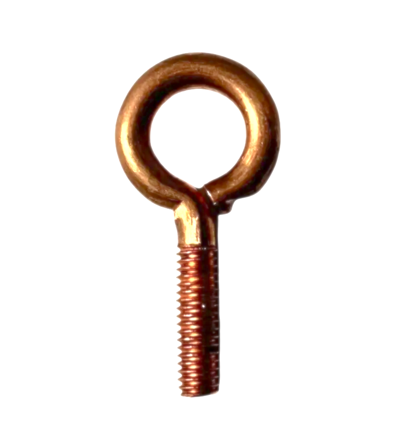 Copper Closed Eye Hooks | Turned Eye Bolts- Copper