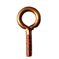 Copper Closed Eye Hooks | Turned Eye Bolts- Copper