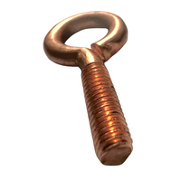 Copper Closed Eye Hooks | Turned Eye Bolts- Copper