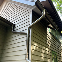 Galvanized Steel Half Round Gutter Sample | | 6" Half round traditional front bead