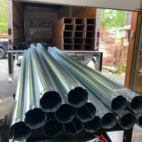 4"x10' Galvanized Steel Round Shape Smooth Downspout