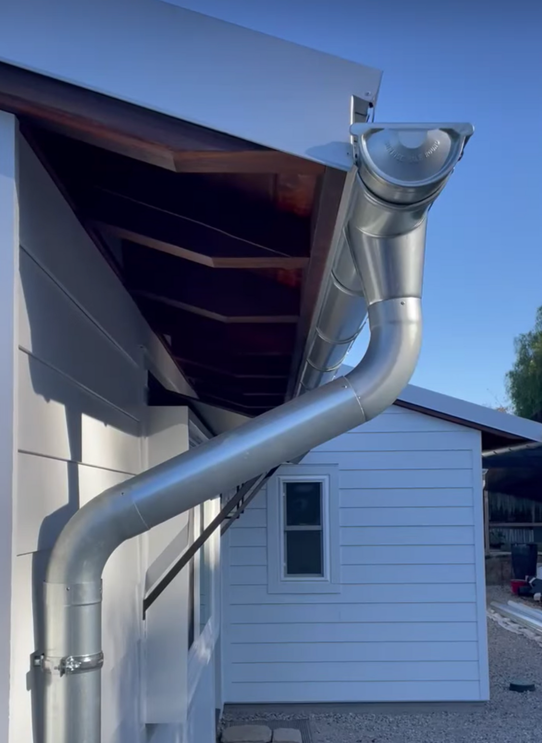 Galvanized Steel Downspout Connection Piece | 4inch Diameter