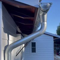 Galvanized Steel Downspout Connection Piece | 4inch Diameter