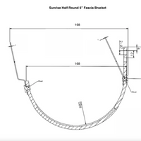 6" Hot-Dip Galvanized Half Round Gutter Hangers | Galvanized Steel Fascia Bracket
