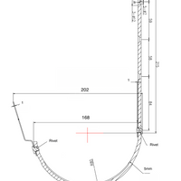 Roof Mount Copper Gutter Hanger | 6" Sunrise Half Round Gutter Bracket
