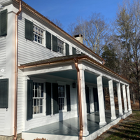 4"x10' Copper Round Shape Smooth Downspout