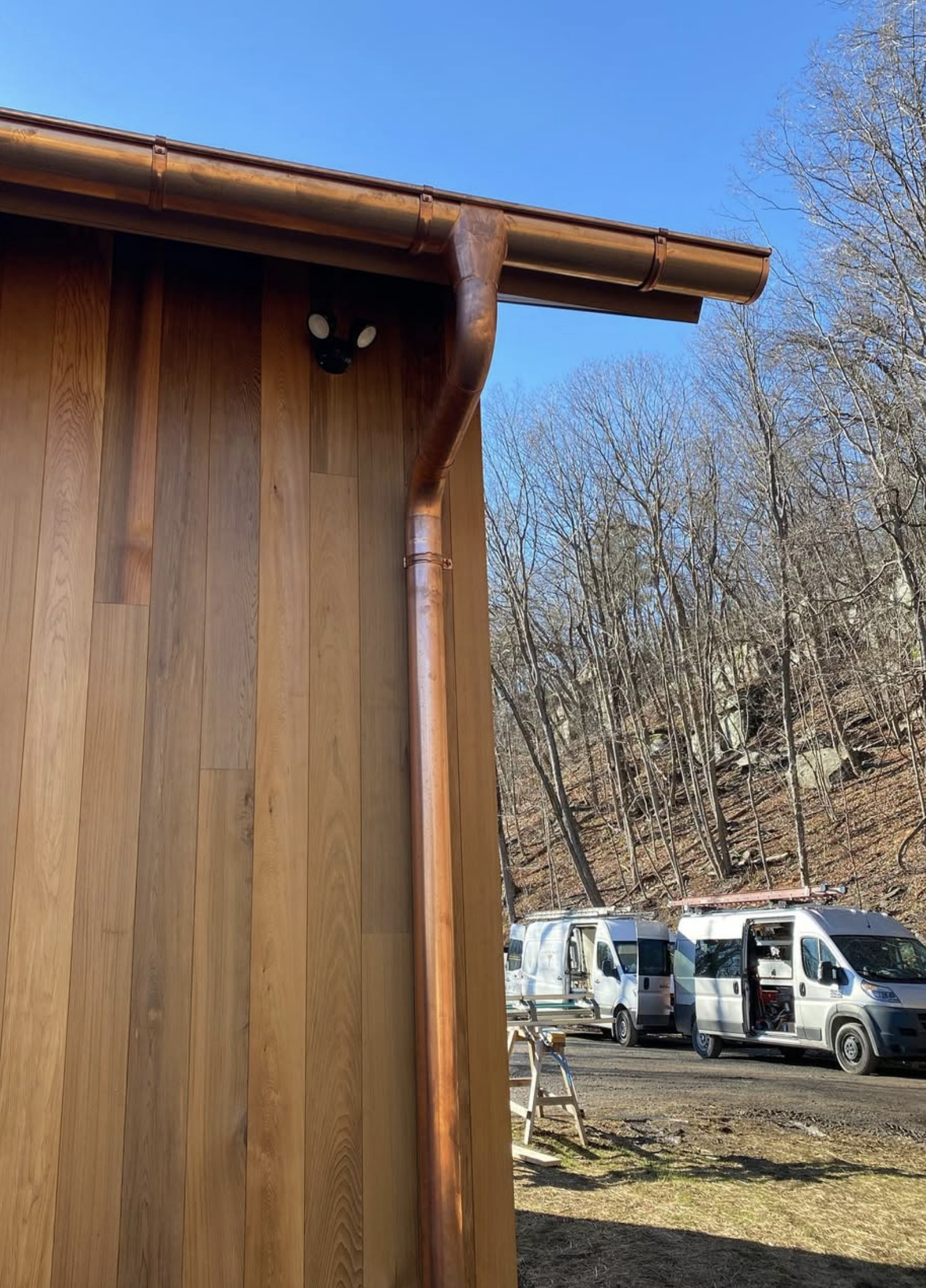 4"x10' Copper Round Shape Smooth Downspout