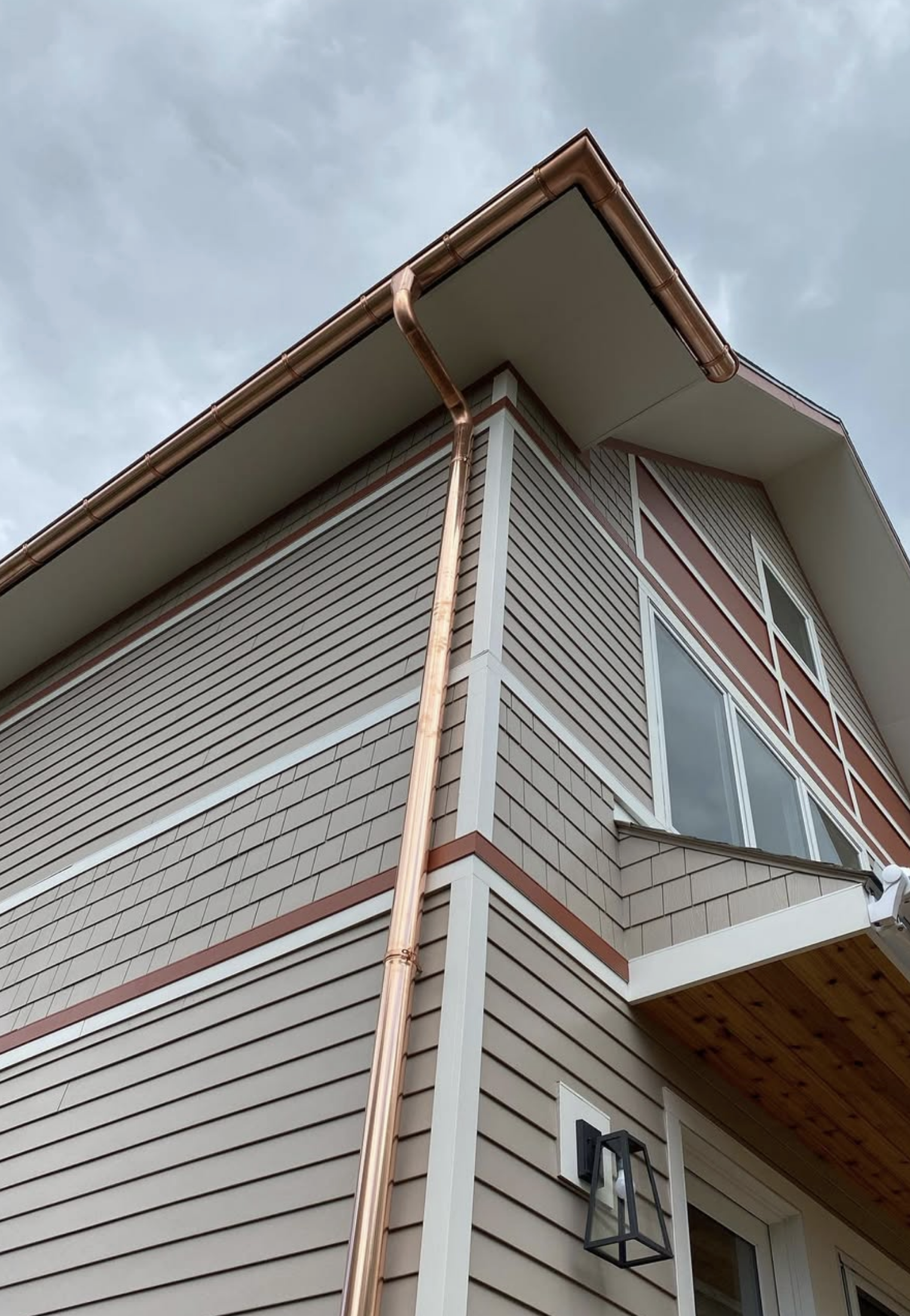 4"x10' Copper Round Shape Smooth Downspout