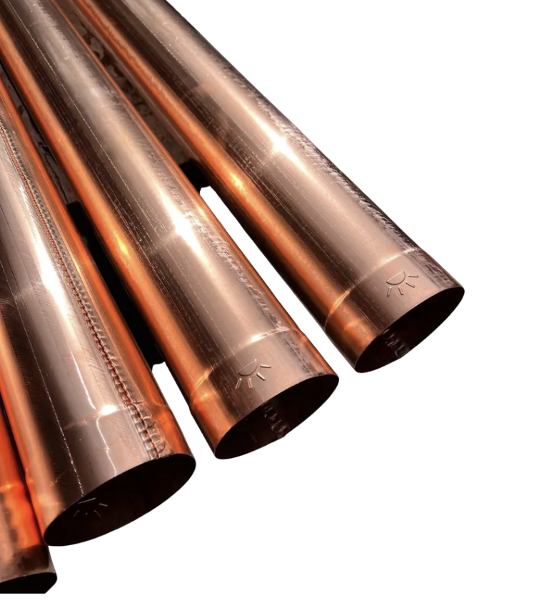 4"x10' Copper Round Shape Smooth Downspout