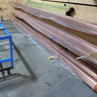 Copper Half Round Gutter 6" Wide X 20' Long X 16 OZ.