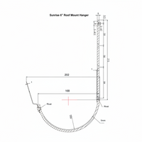 Sunrise Half Round Roof Mount Bracket Copper Technical Sheet