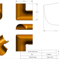 Galvanized Steel Inside Corner | Euro Galvanized Half Round Inside Miter