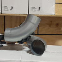 4" Galvanized Steel Elbow | Sunrise Welded Seam 72° Plain Elbow