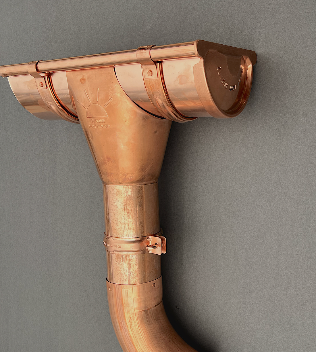 6" Copper Half Round Gutter Hanger | Sunrise Half Round Gutter Bracket