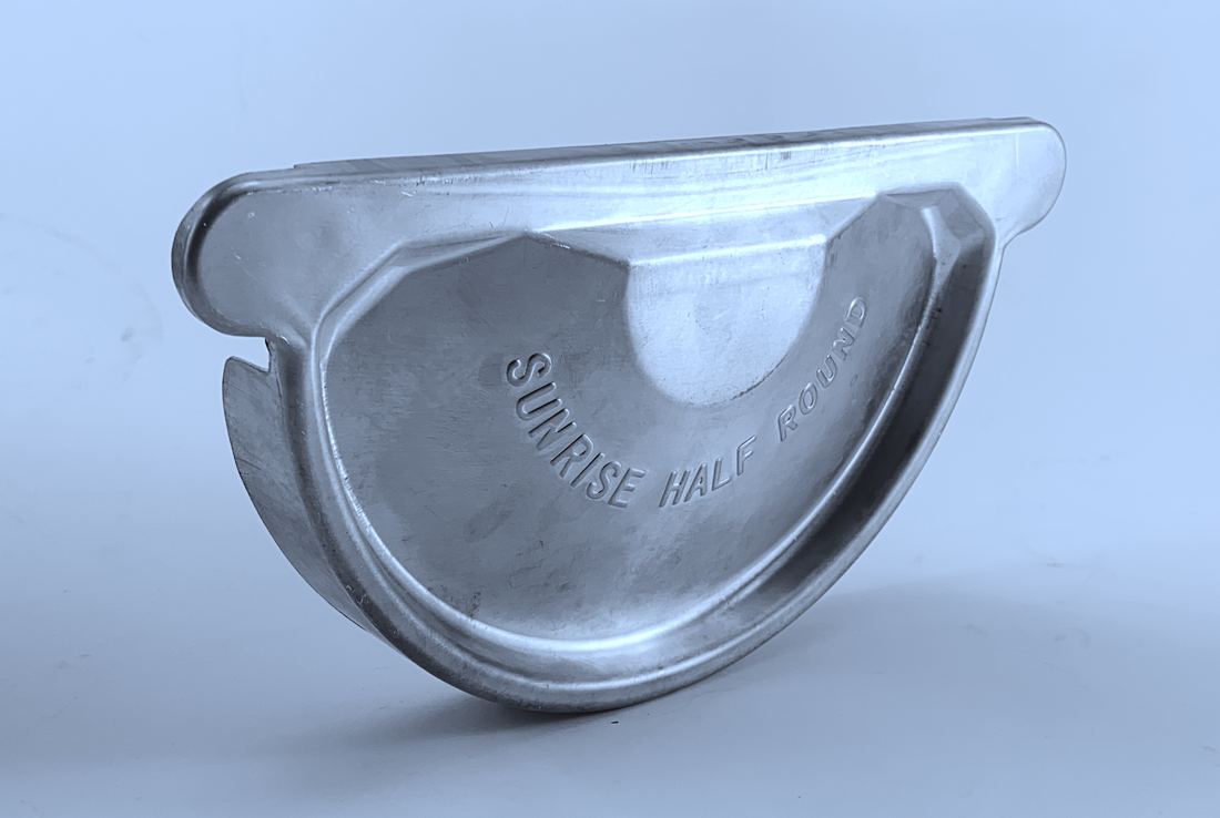 Sunrise Half Round Galvanized Steel End Cap