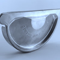 Sunrise Half Round Galvanized Steel End Cap