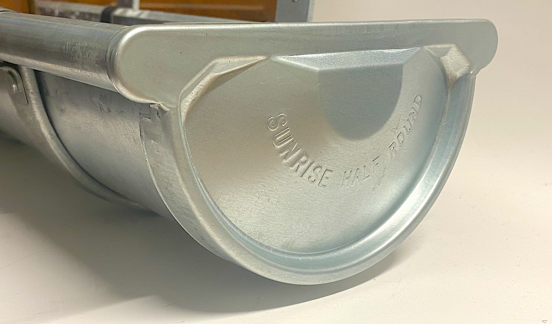 Sunrise Half Round Galvanized Steel End Cap