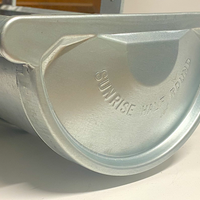 Sunrise Half Round Galvanized Steel End Cap