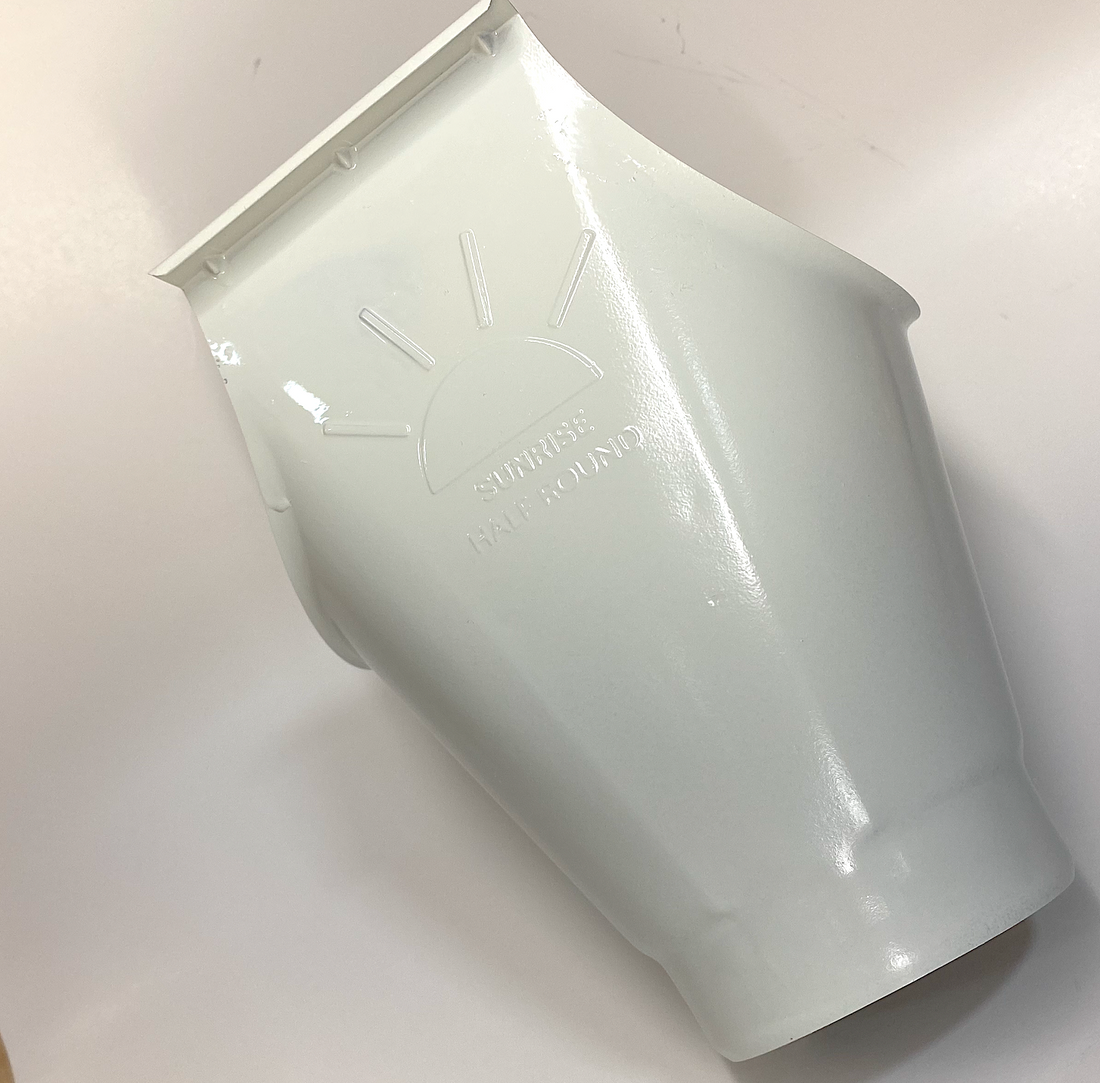 Sunrise Downspout Outlet | 6"--4" Galvanized Steel Downspout Outlet