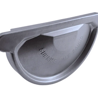 Sunrise Half Round Galvanized Steel End Cap