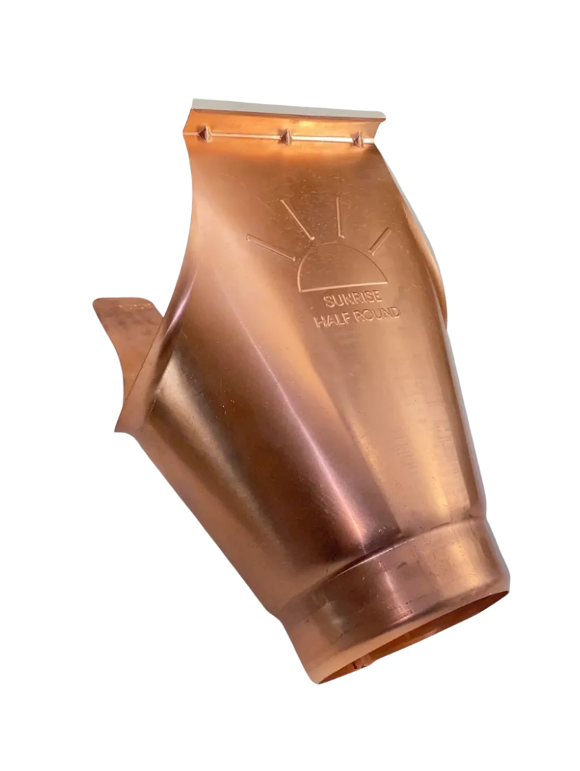 Copper Downspout Outlet | 6"--4" Downspout Drop Outlet