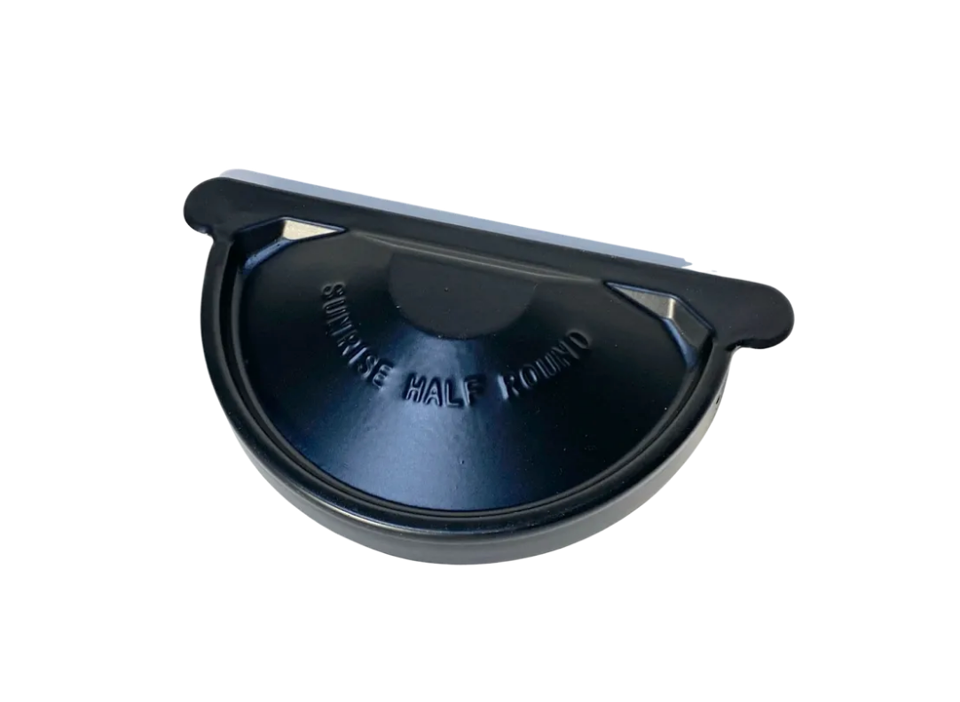 Sunrise Half Round Galvanized Steel End Cap