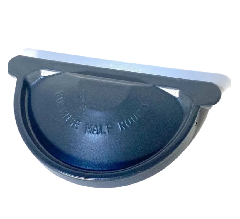 Sunrise Half Round Galvanized Steel End Cap