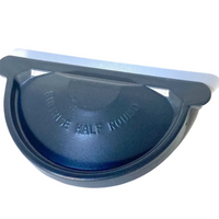 Sunrise Half Round Galvanized Steel End Cap