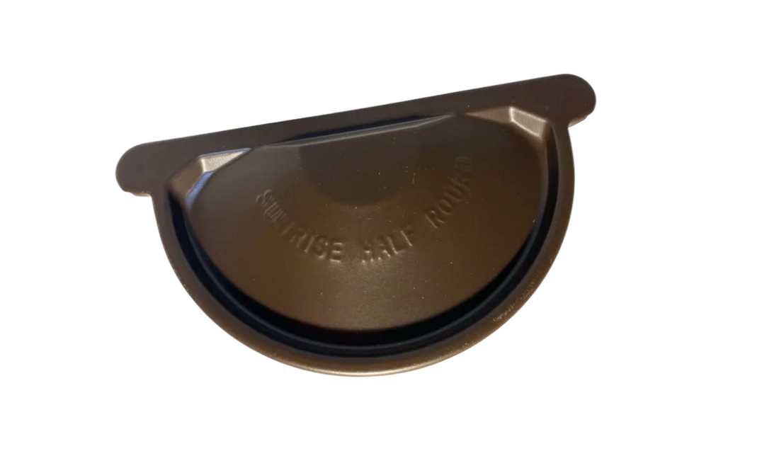 Sunrise Half Round Galvanized Steel End Cap