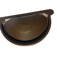 Sunrise Half Round Galvanized Steel End Cap