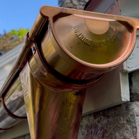 Sunrise Copper Gutter End Cap | 6" European Half Round End Cap