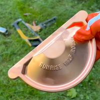 Sunrise Copper Gutter End Cap | 6" European Half Round End Cap