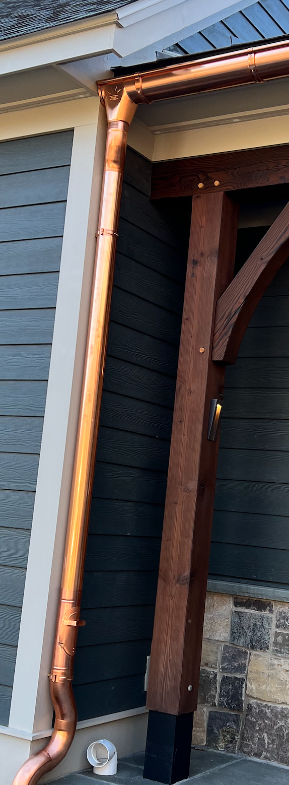 4"Copper Downspout | 4"x10'  Round Downspout