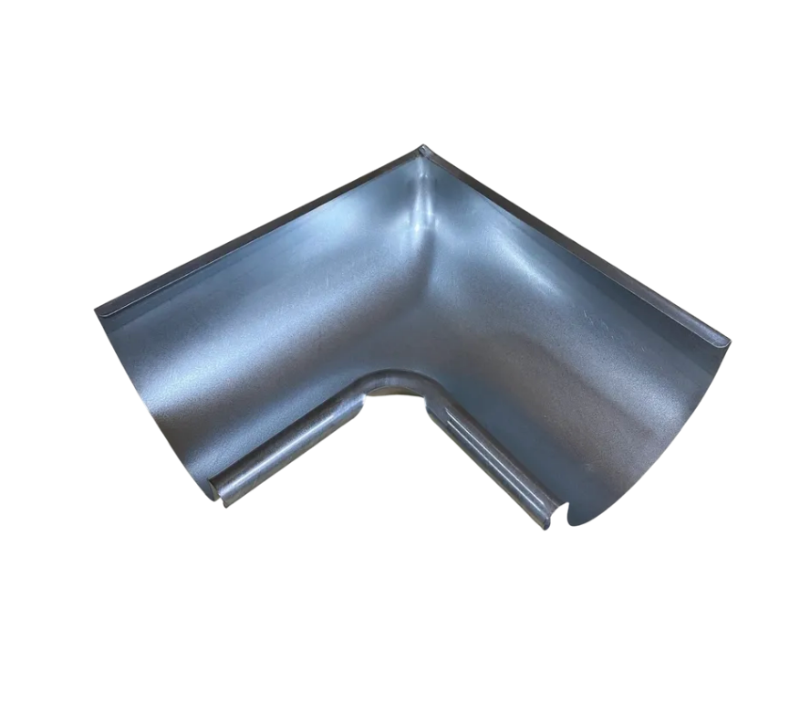 Galvanized Steel Inside Corner | 6" Euro Half Round Inside Miter