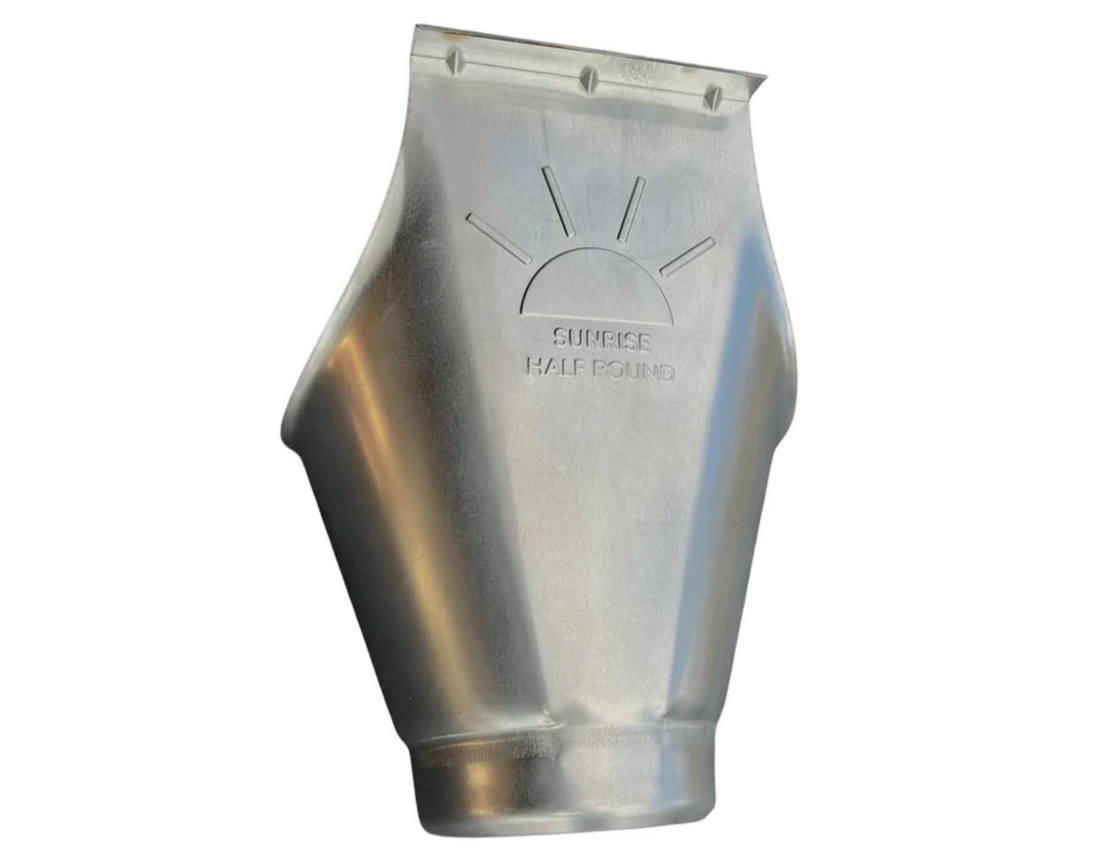 Sunrise Downspout Outlet | 6"--4" Galvanized Steel Downspout Outlet