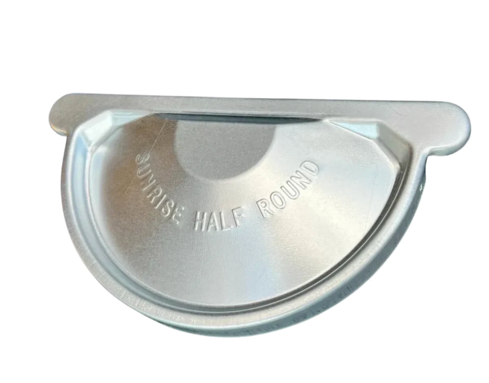 Sunrise Half Round Galvanized Steel End Cap