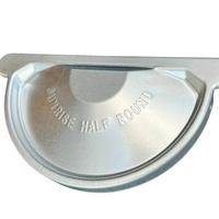 Sunrise Half Round Galvanized Steel End Cap