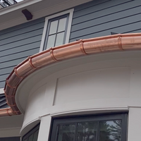 6" Copper Half Round Gutter Hanger | Sunrise Half Round Gutter Bracket