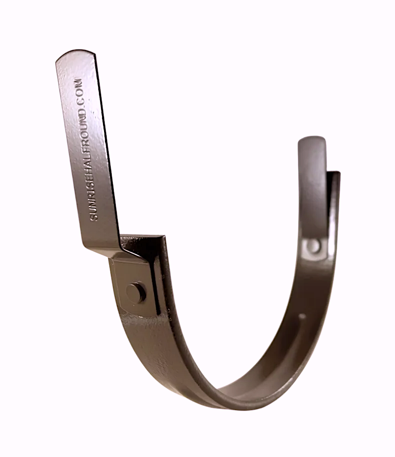 6" Galvanized Steel Half Round Gutter Bracket | Sunrise Heavy Duty Hot Dipped Galvanized Fascia Bracket