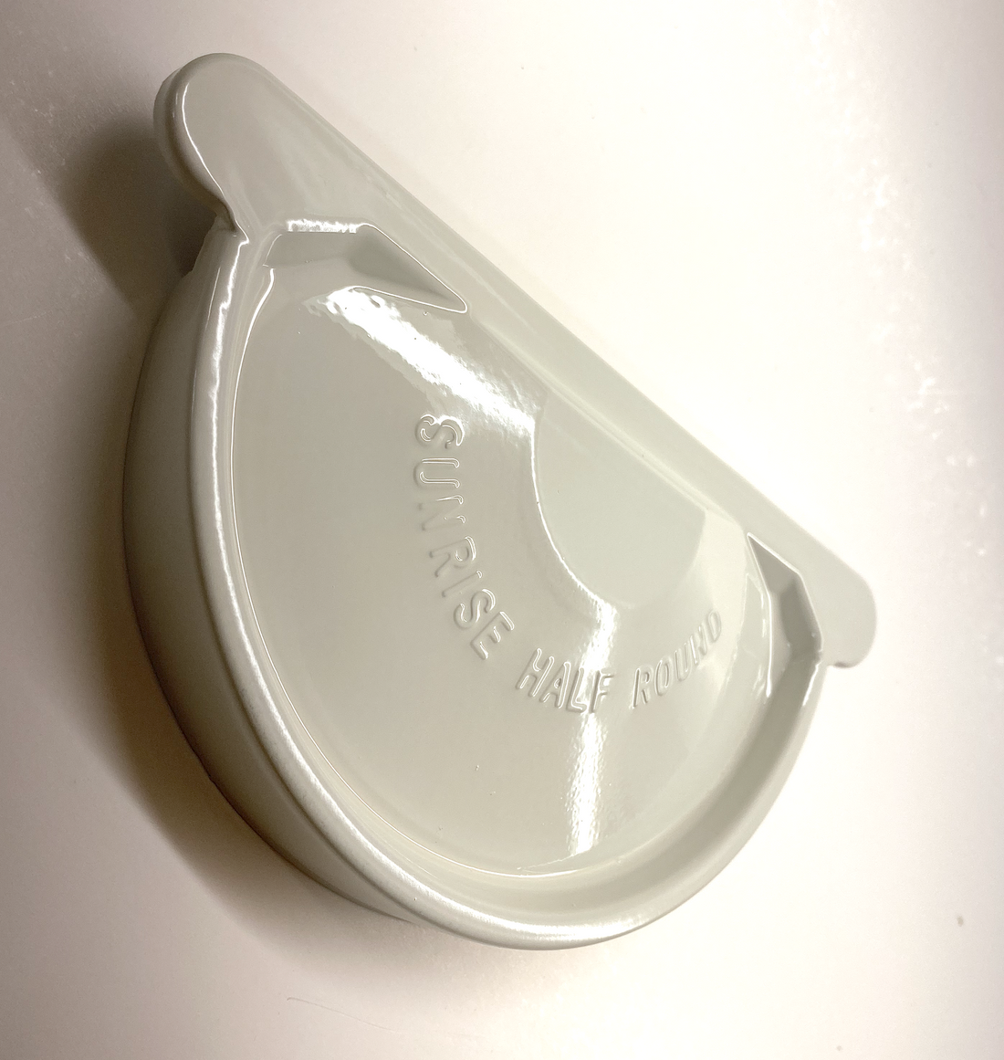 Sunrise Half Round Galvanized Steel End Cap