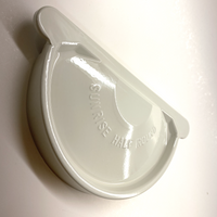 Sunrise Half Round Galvanized Steel End Cap
