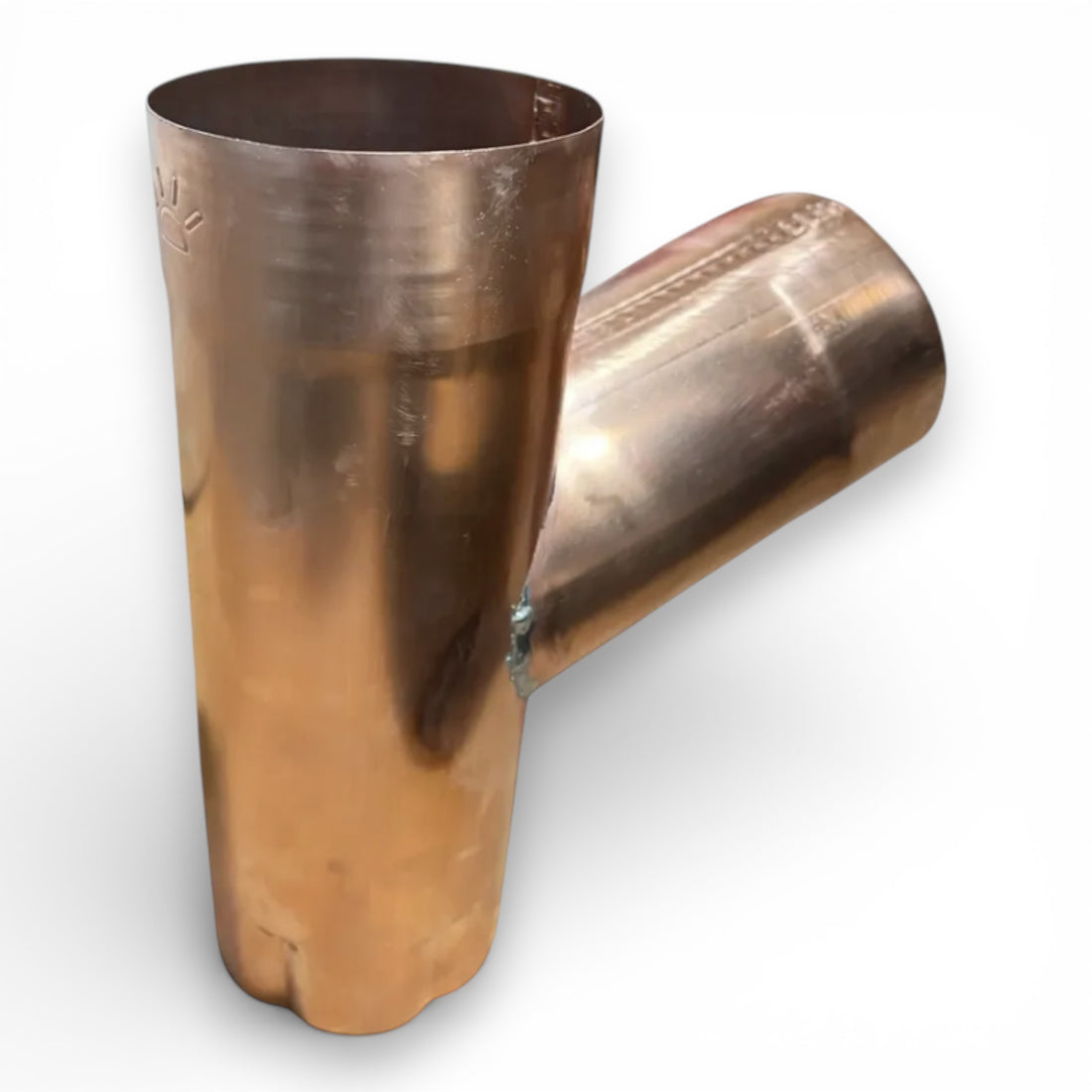 Copper Y pipe connector 